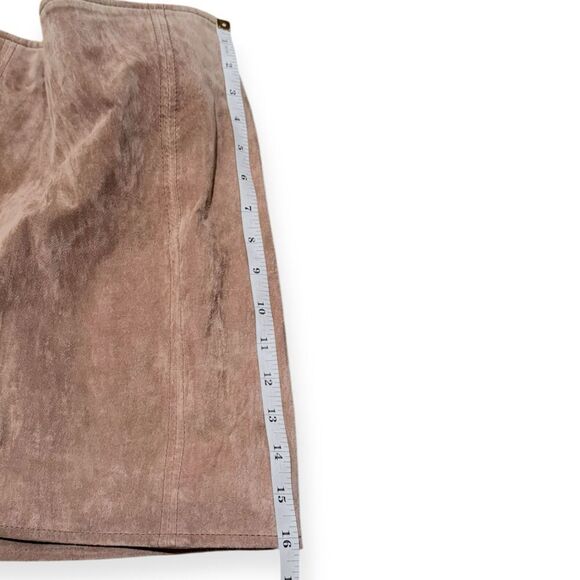 BLANKNYC Women's Suede Midnight Toker Brown Lined Mini Skirt Size 26 - Picture 11 of 11